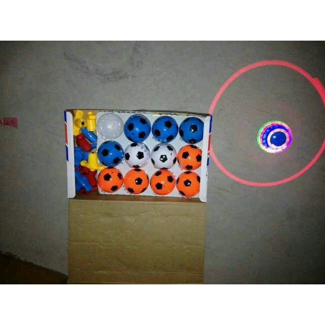 [CEV] Mainan Gangsing Bola Laser Lampu Musik FootBall Spinning Top