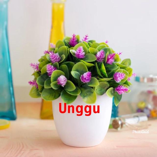 TIB / COD-P2039. Bunga Plastik/Bunga tanaman dekorasi-Unggu
