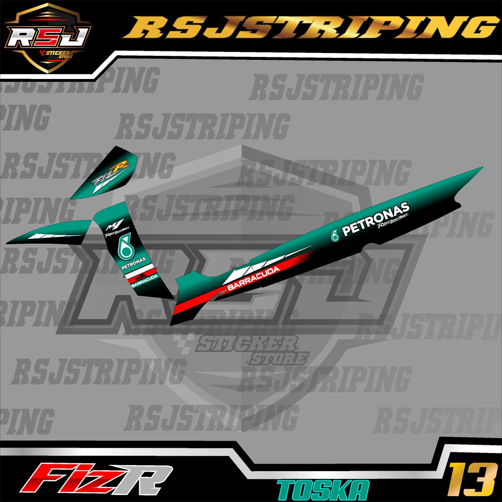 Striping FIZ R variasi Motif PETRONAS Semi Full Kode R-13