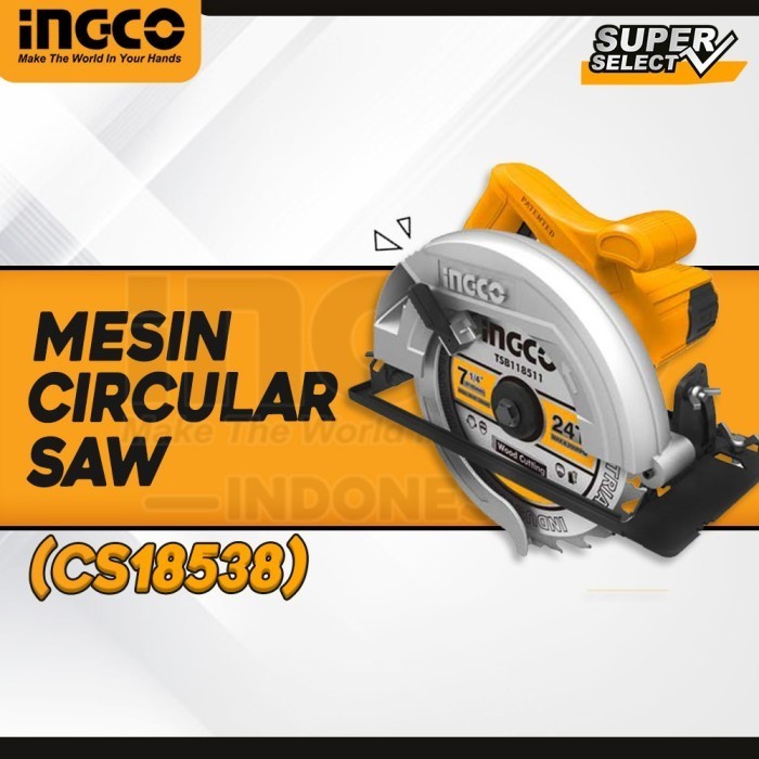 (SS) MESIN CIRCULAR SAW 1400W INGCO CS18538