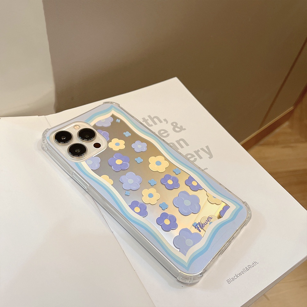 IPHONE Wanita Musim Semi Bunga Flowers Shockproof Phone Mirror Case Untuk Iphone7 8 PLUS X XR XS 11 12 13 14 MINI PRO MAX SE 2020