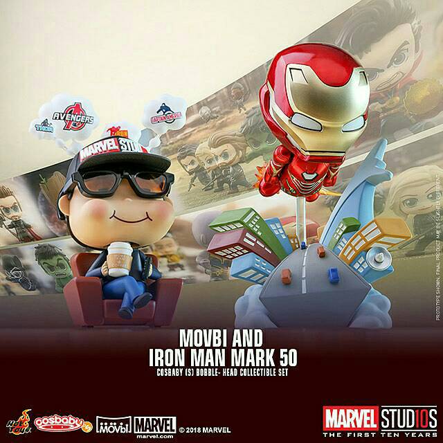 HOT TOYS COSBABY AVENGERS MOVBI AND IRON MAN MARK 50