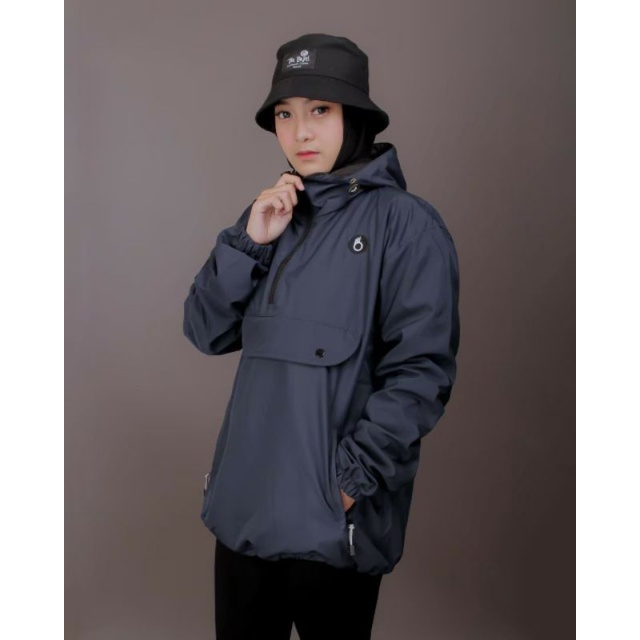 Jaket Cagoule Polos Casual Wanita/Cewek Taslan Waterproof/Anti Air Premium