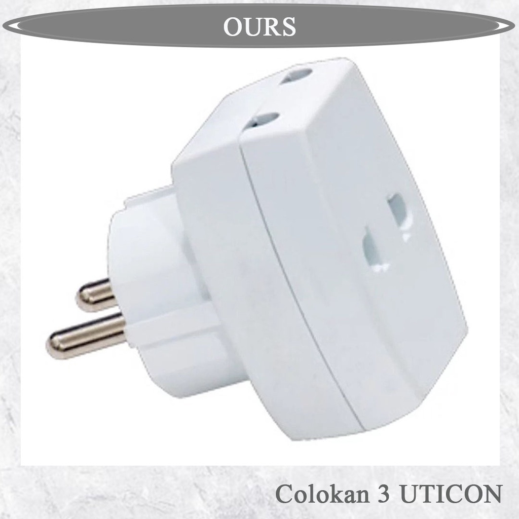 COLOKAN 3 UTICON ORIGINAL / T MULTI BERKUALITAS - COLOKAN LISTRIK PARALLEL / PARALLEL 3 LUBANG