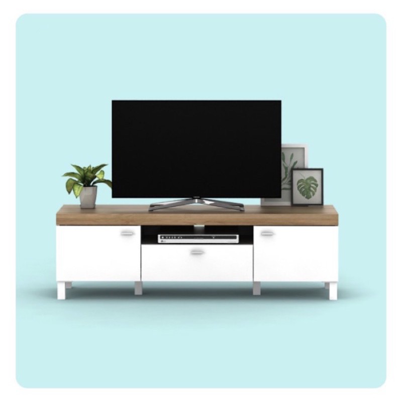 Meja TV rak TV minimalis modern lemari TV cabinet TV Benedict 150 cm