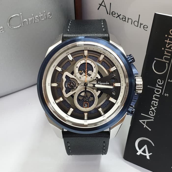 ORIGINAL Jam Tangan Pria Alexandre Christie AC 6504 / AC6504 Garansi 1 Tahun