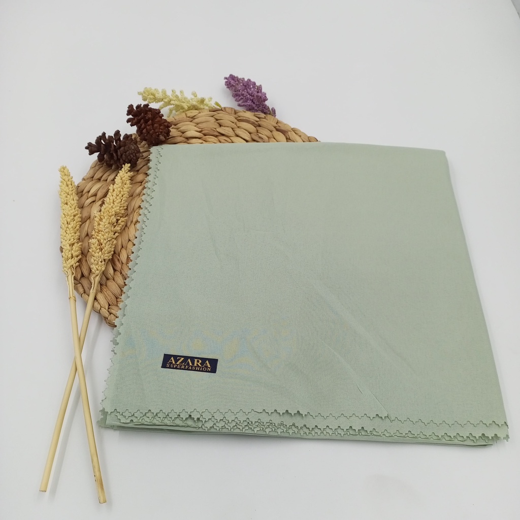 JILBAB AZARA SEGI EMPAT PREMIUM VOAL OSKARA-Hijau Mint