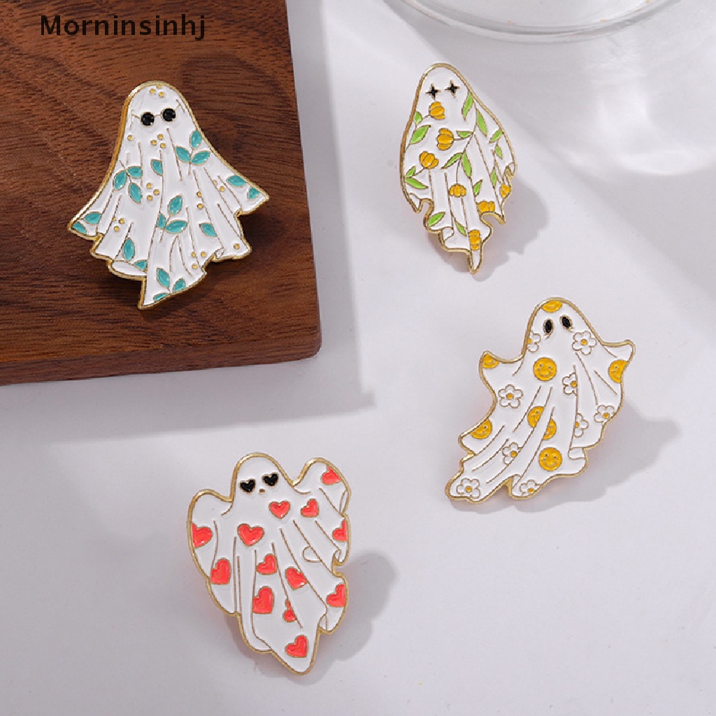 Mornin Enamel Pin Halloween Hantu Seram Bros Kerah Lencana Ransel Pakaian Pin Kartun Lucu Perhiasan Hadiah Untuk Anak-Anak Teman id