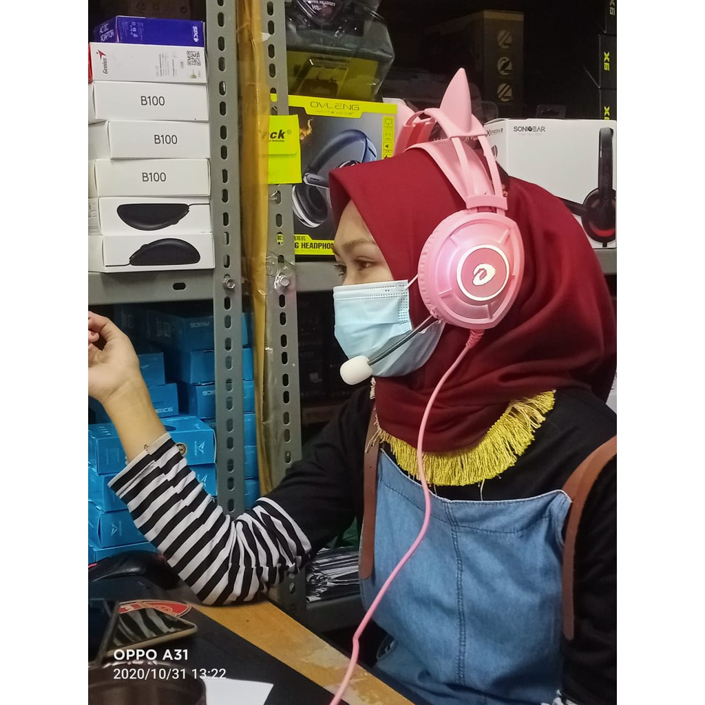 DAREU EH-469 Pink Edition Gaming Headset Kitty headset gaming 7.1 DAREU ORIGINAL GARANSI 1TAHUN