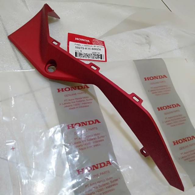 Panel Shroud Kuping Dalam KIRI Merah Dop Dof Honda New CB150 2018 K15M 50275K15600ZA