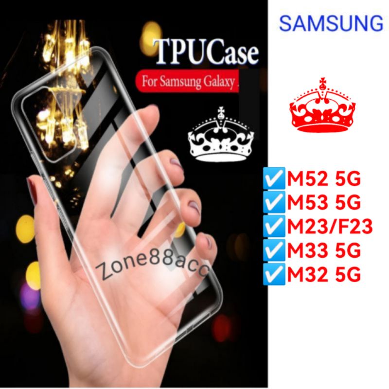 Clear case samsung M52 M53 M23 F23 M33 M32 5G Silicon Softcase Bening Transparan Casing Cover Silikon Ultrathin jelly Pelindung belakang handphone