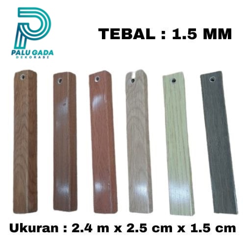 TERMURAH WLL LIST SIKU L / SIKU TANGGA PVC / LIS M PARKIT / ENDING PVC / PLASTIK / SKIRTING LANTAI