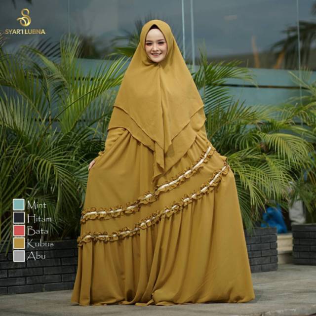 Gamis Syar'i full Ceruty By LUBNA Model SHIDQIA