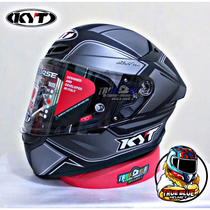 Helm KYT TT Course / KYT TTC Original (Ongkir Termurah 2Kg)-Tourist Matt Grey