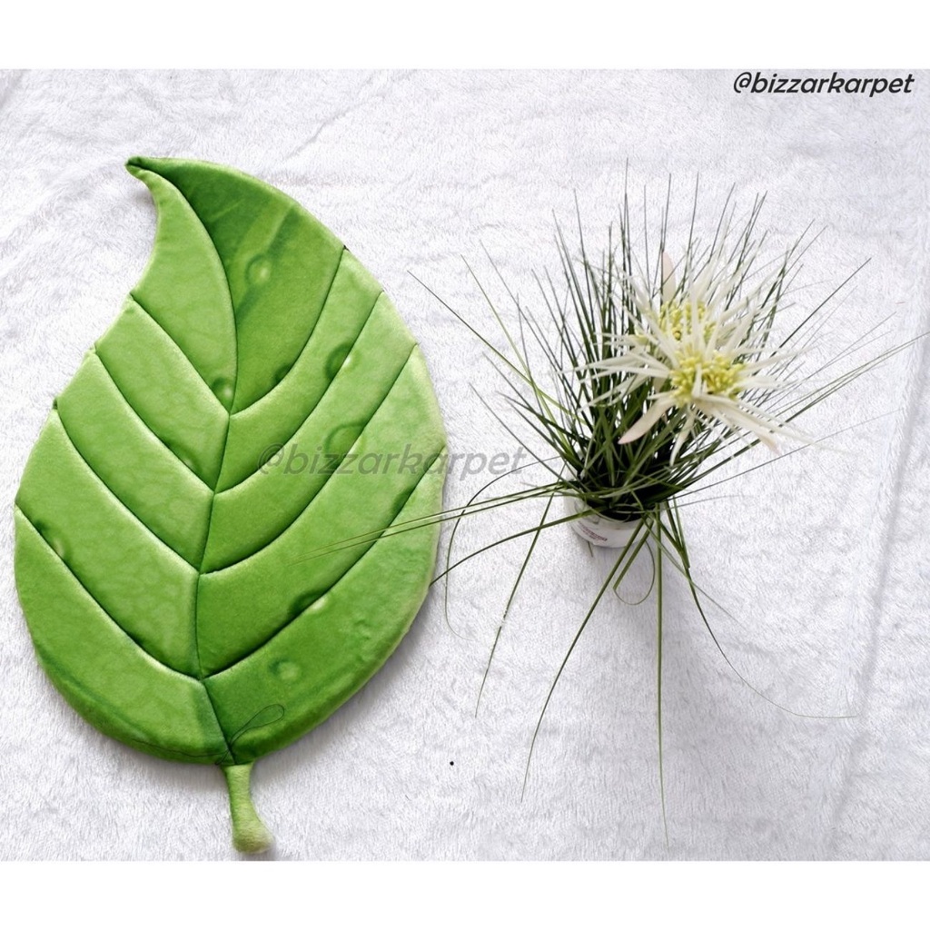 Keset/ Alas duduk Motif Daun Printing