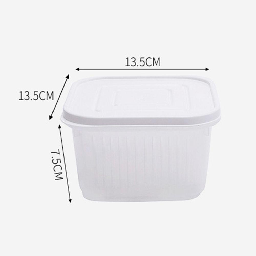 [Elegan] Fresh-keeping Box Plastik Transparan Untuk Rumah Tangga Kotak Penyimpanan Sealed Box Dapur Gadget Drain Basket