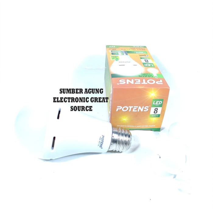 Lampu Potens 8W Magic AC DC PEB8W DL Nyala 5Jam Emergency Saat Mati La