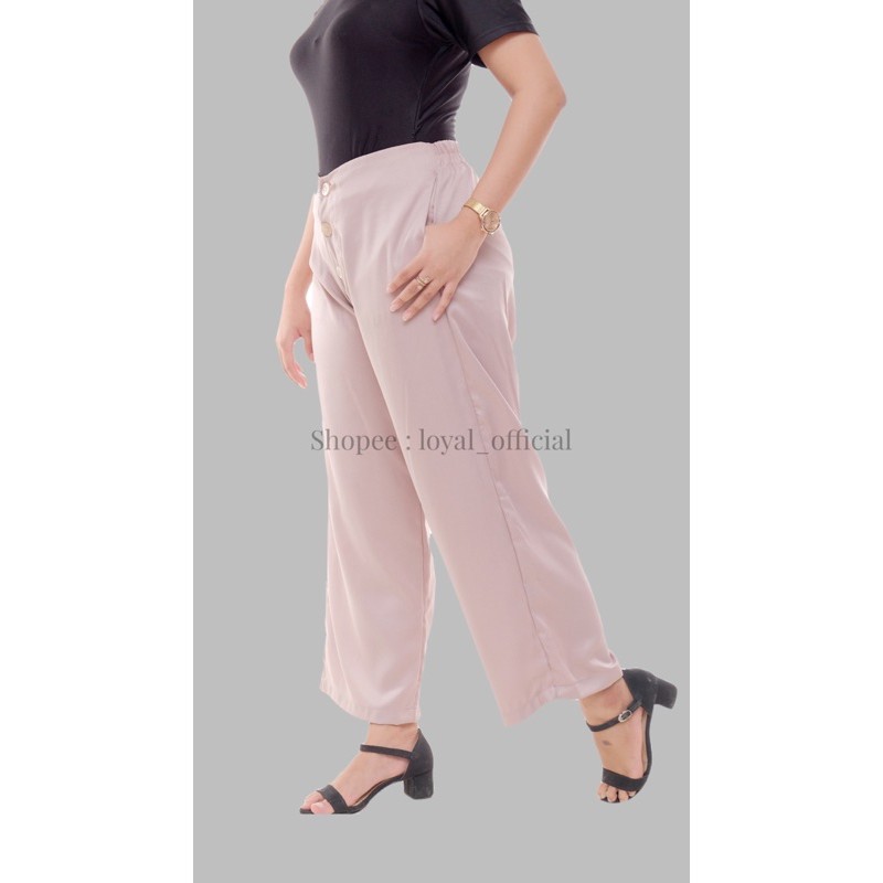 Loyal Celana Kulot Highwaist Kulot Wanita Kulot Katun M L XL