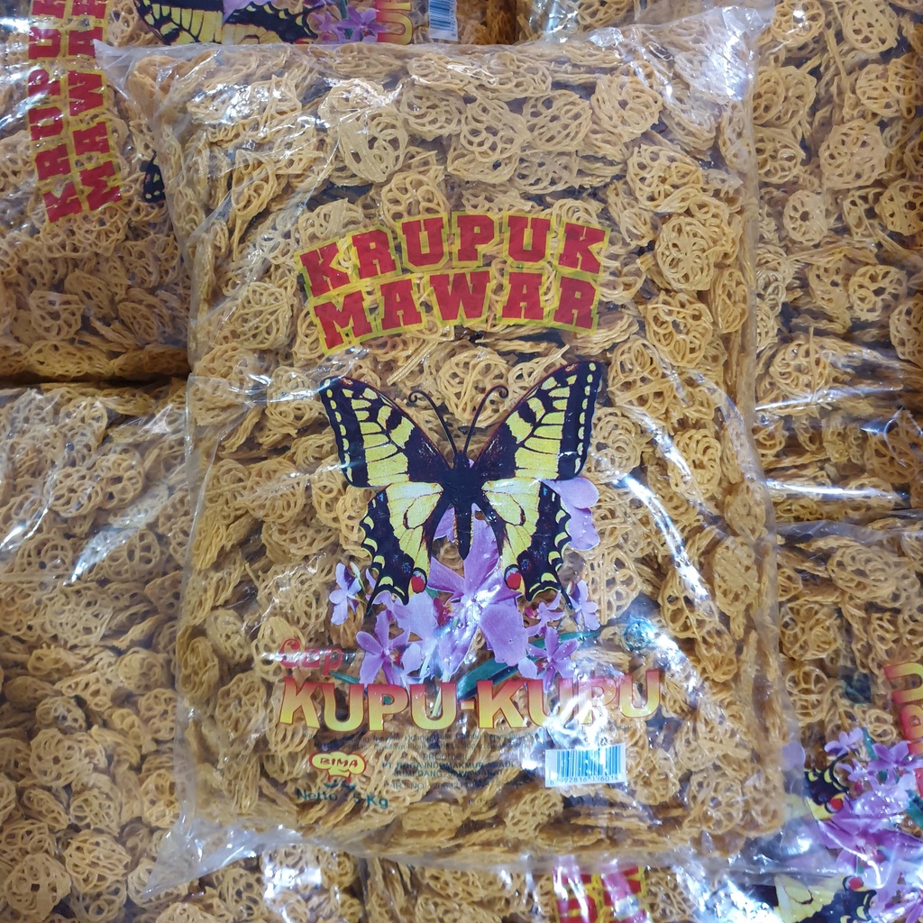 [Bal] Kerupuk Mentah Mawar cap Kupu-kupu isi 5kg - MKUPU