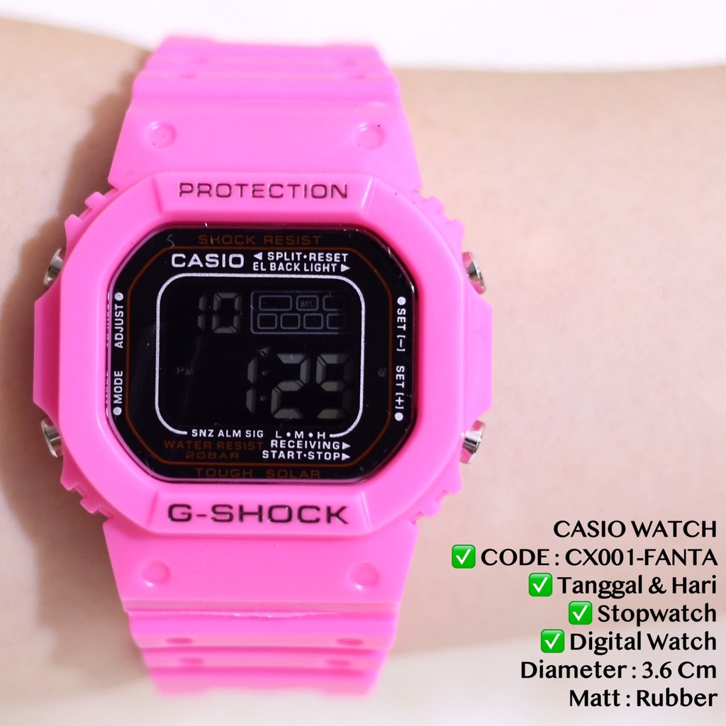 Jam tangan digital pria wanita CASIO GSHOCK BABY-G DW5600 tali rubber karet sporty CX050 CX060