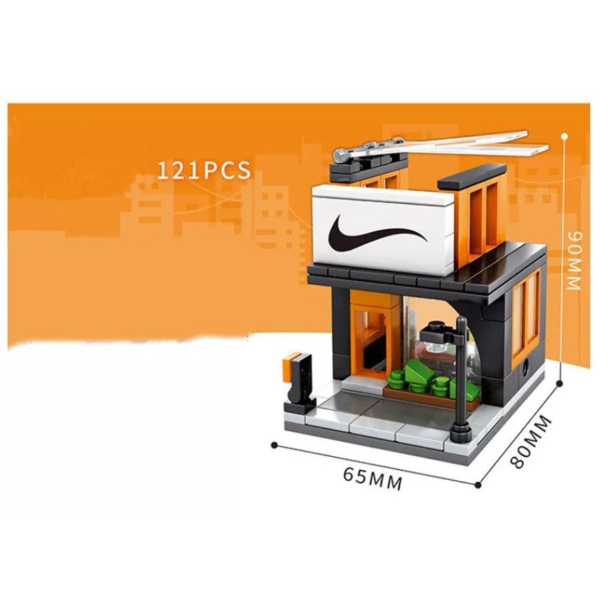 Sembo Block Toko Mini Apple Nike Indomaret Mainan Anak Koleksi