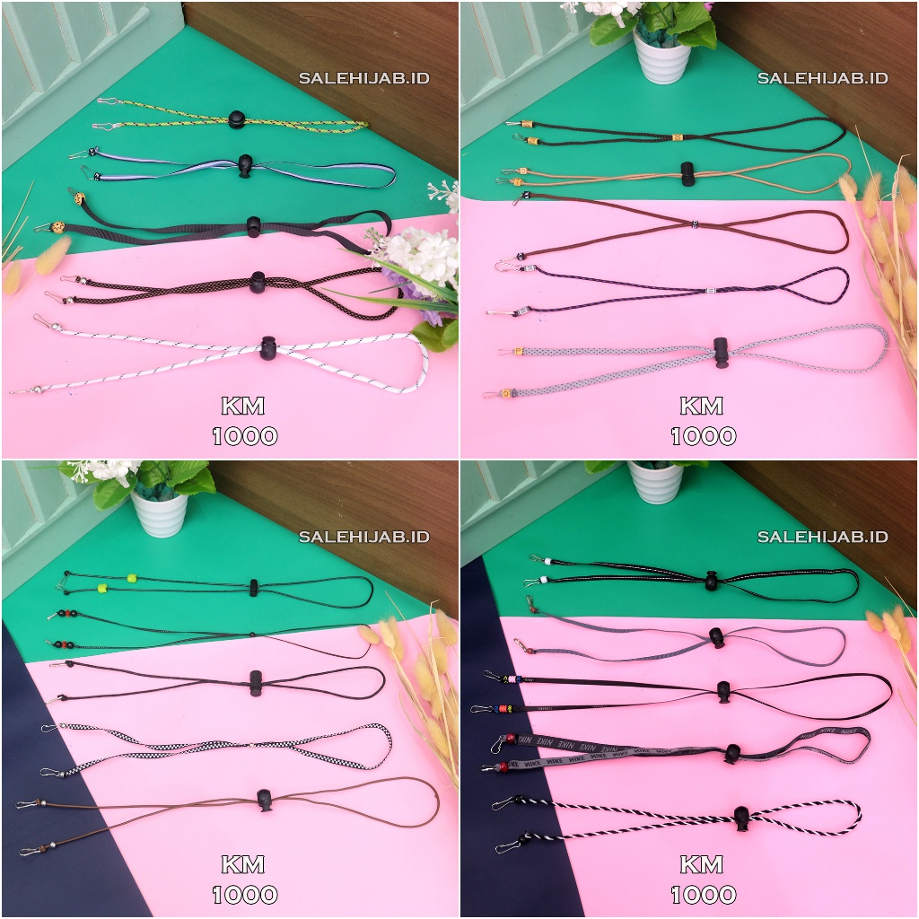 TALI STRAP KONEKTOR MASKER KALUNG PART 3 (1KG MUAT 130PCS)-KM 1000 (random)