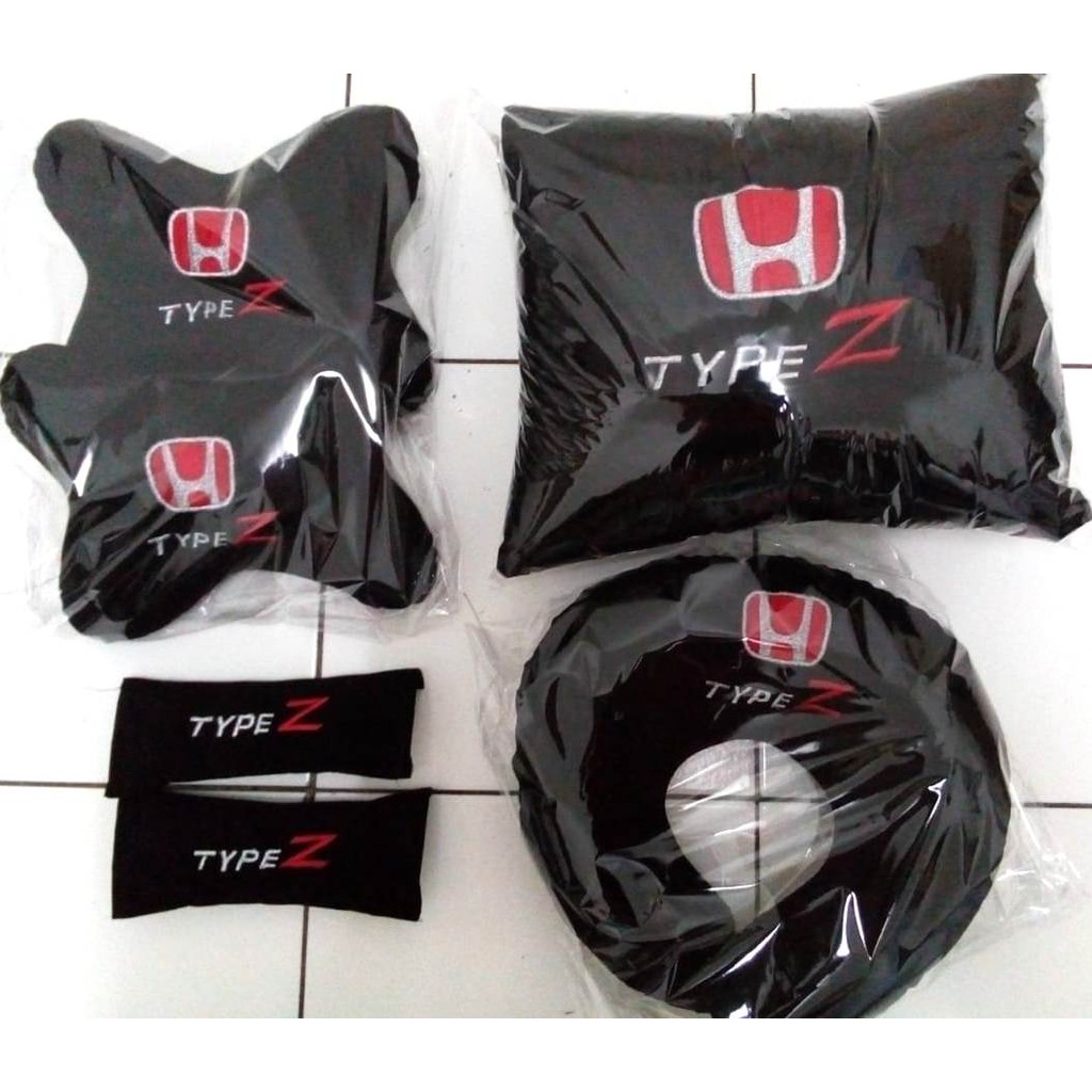 Carset Honda City type Z bantal aksesoris mobil headrest 4 in 1