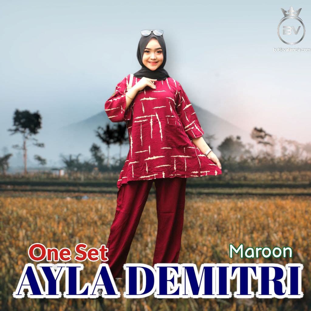 ONE SET TIE DYE AYLA DEMITRI 2 in 1 / SETELAN TIE DYE WANITA KEKINIAN / SET RAYON / SETELAN DAILY