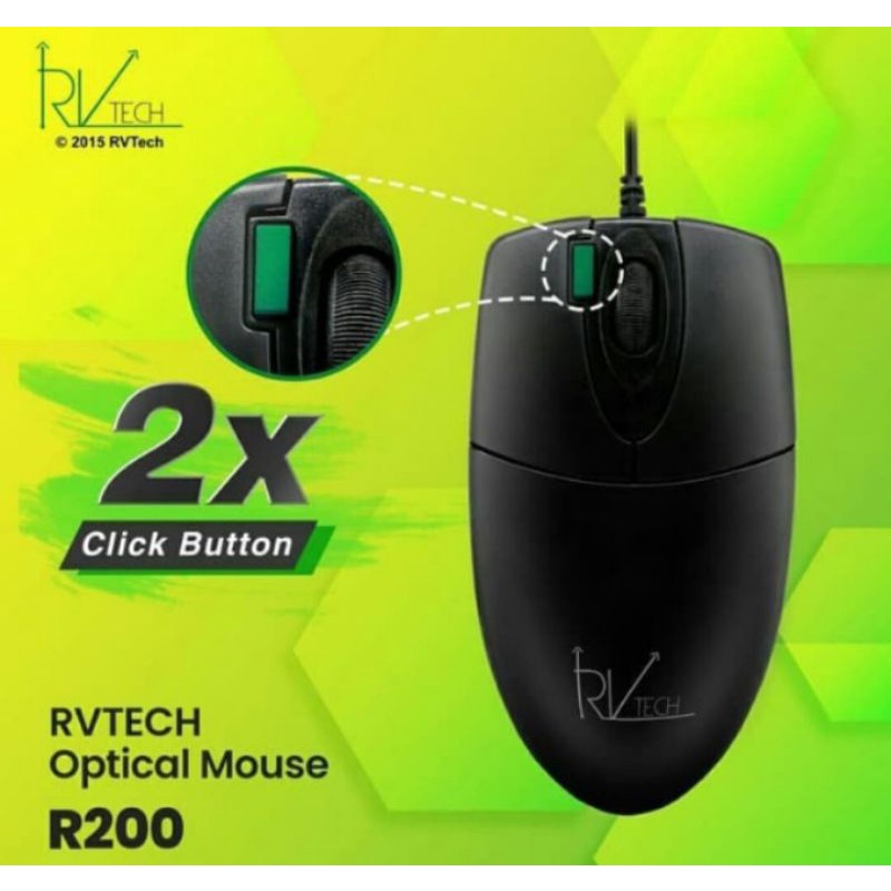 mouse usb Rvtech R200 mouse usb kabel big sale