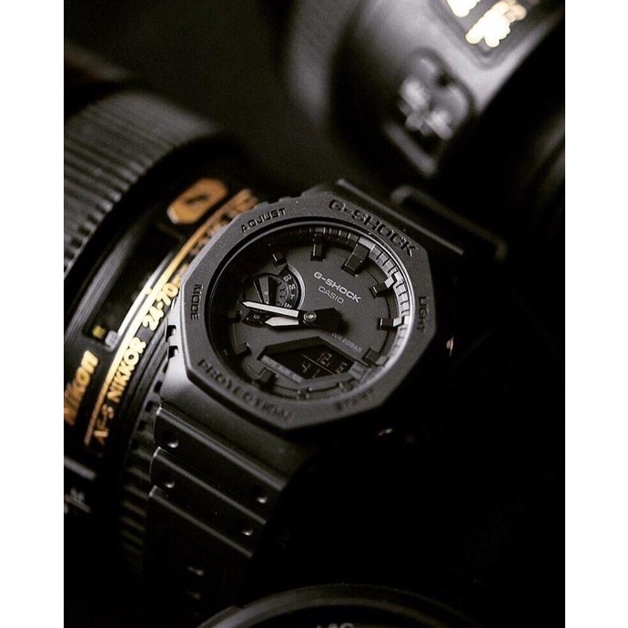 Jam Pria Casio Gshock GA2100 & GA 2100 Ori BM Black FullSet