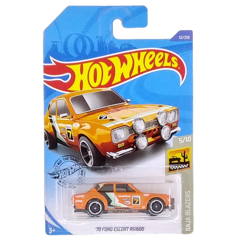 HW Baja Blazers 70 Ford Escort RS1600 Orange Mainan Mobil Hotwheels