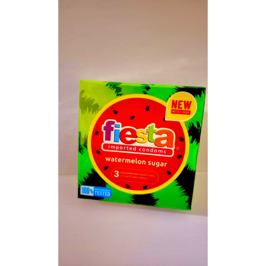 Kondom Fiesta Aroma Watermelon Rasa Semangka Manis - 3 Pc