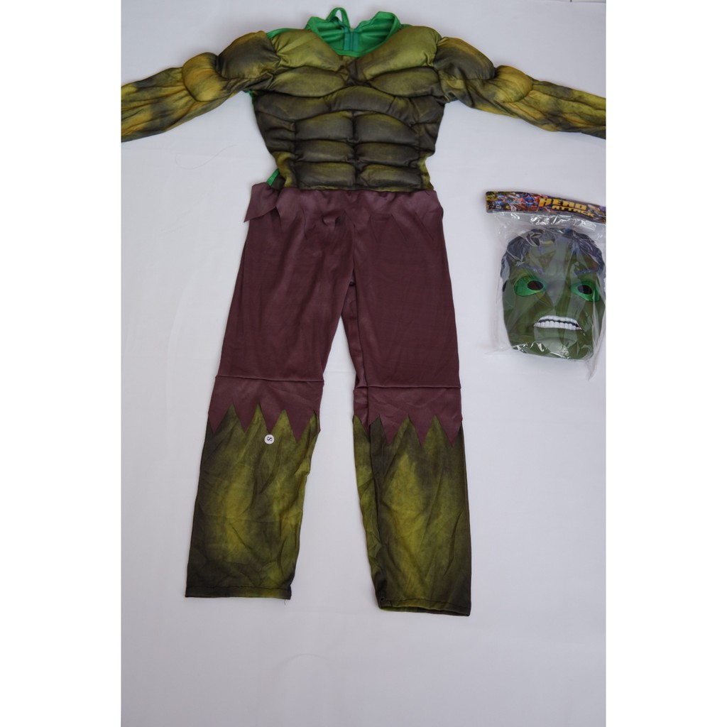 Kostum Anak Import Hulk Otot Busa Baju Karakter Superhero Avengers Cowok Laki Topeng Ulang Tahun