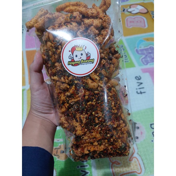 

Basreng Pedas Daun Jeruk 500gram/ Stik Basreng Pedas Daun Jeruk