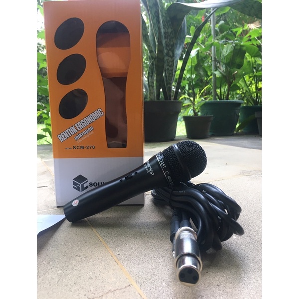 MICROPHONE MIC CABLE MIKROPON MIK KABEL SOUNDCREST SCM-270 ORIGINAL ORI BAGUS TERLARIS TERBAIK GARANSI