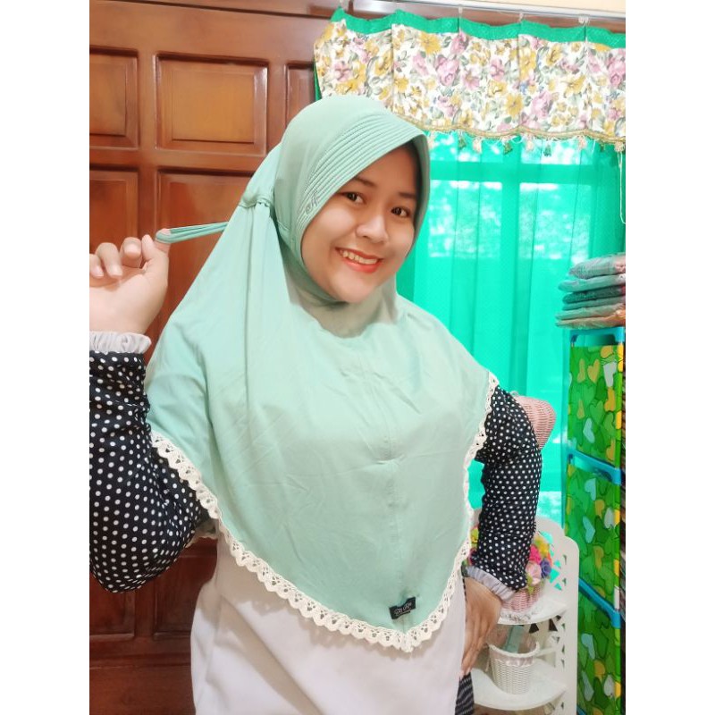 JILBAB INSTAN SERUT RENDA ORIGINAL AL FAEZYA/JILBAB SERUT RENDA ORI AL FAEZYA/JILBAB JERSEY SUPER