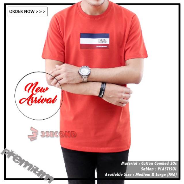 Kaos distro pria three second