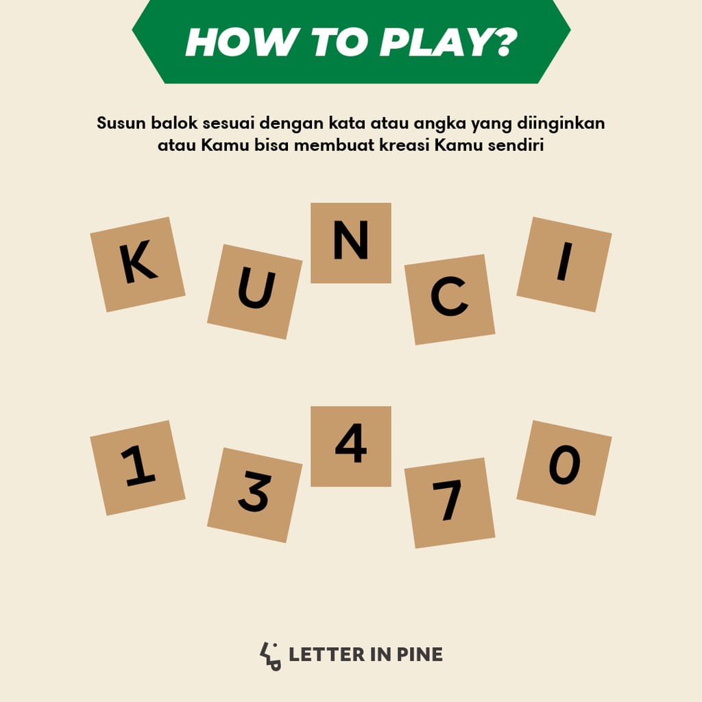 Letter In Pine - Alphabet and Number Block