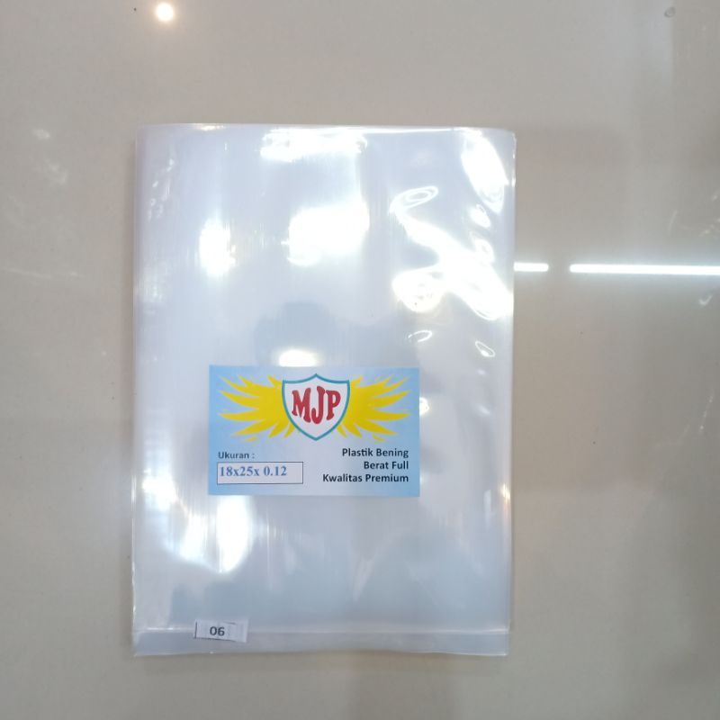 Plastik PP Bening MJP Tebal 0.12 Uk. 18x20 18x25 18x30 18x35