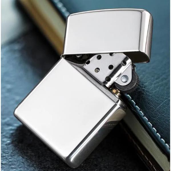 Original Zippo Lighter Korek Api Slim® Sterling Silver Satiregram
