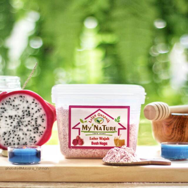 lulur wajah organik varian buah naga isi 150gr