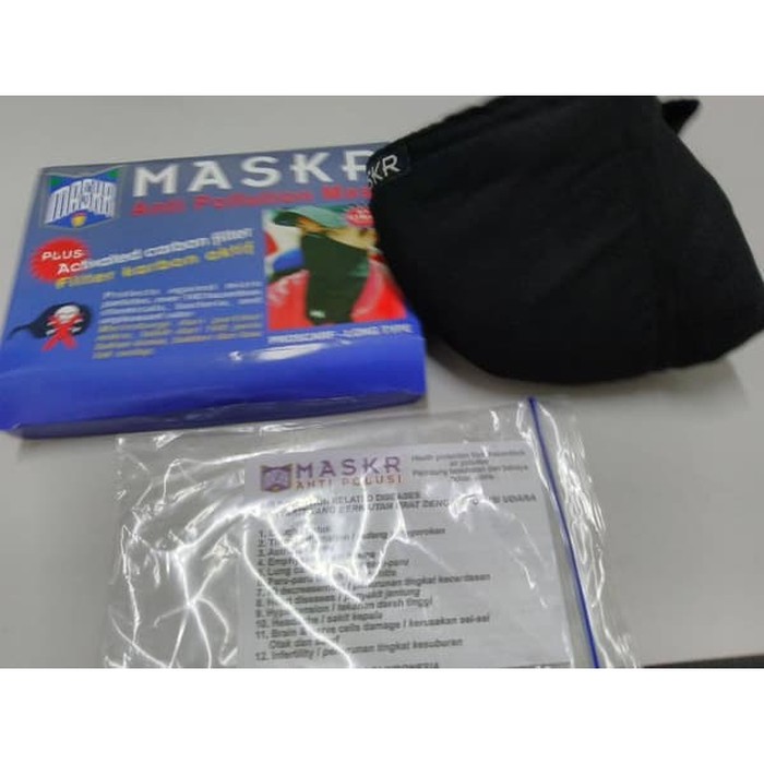 PROMO ORIGINAL Masker Long CARBON Fiber Filter MASKR Panjang Anti Debu