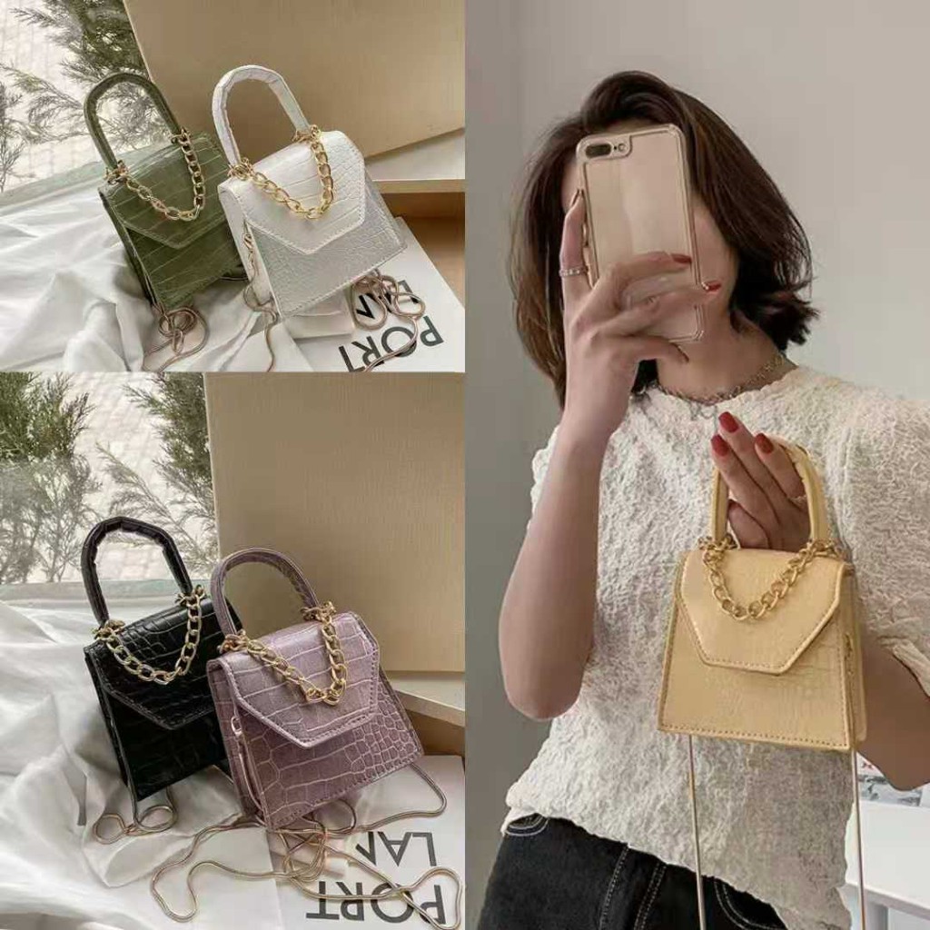 Rowling (Tas-137) Tas Selempang Wanita  MINI Fashion Import Gaya Casual Model Terbaru Fashion Wanita