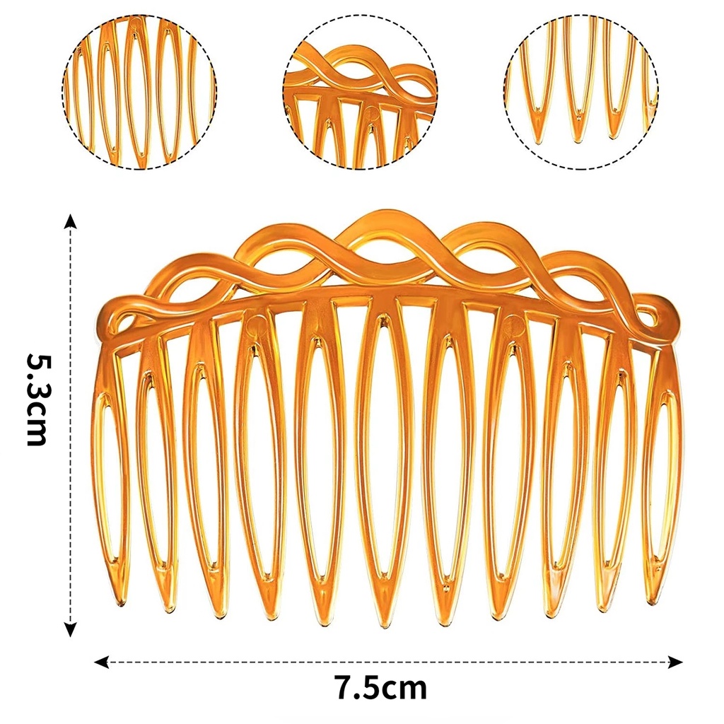 7.5cm Classical Retro Weaving Effect Eight Shaped Plastic Insertion Comb Hair Accessories