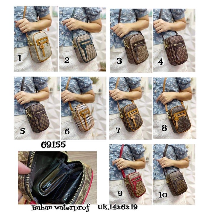 NEW ITEM tas selempang / sling motif kode 69155