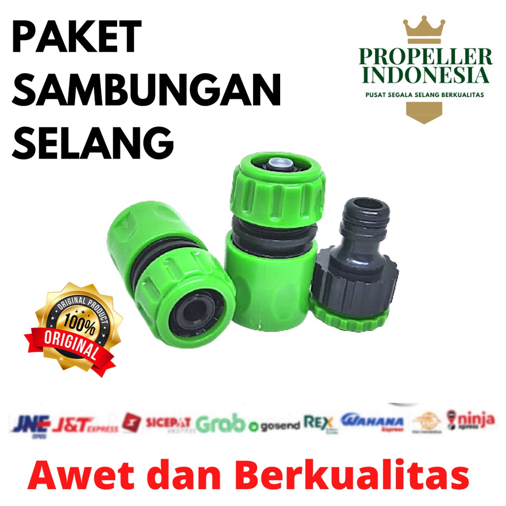 Sambungan Selang Air Paket Quick Connector 1/2&quot; dan 5/8&quot;