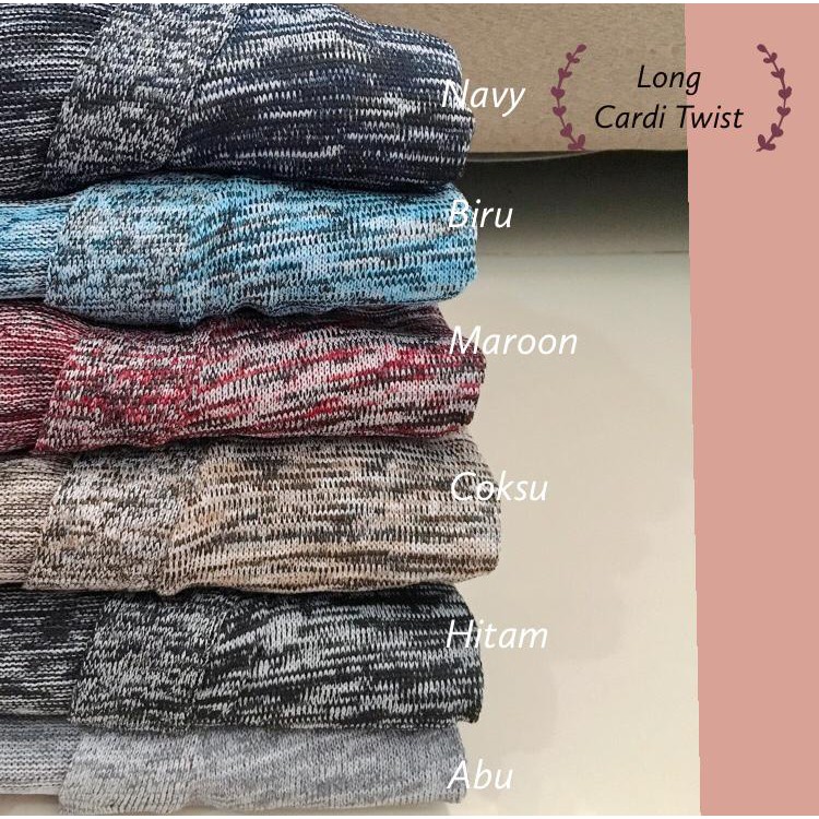 LD 94 - 120 ( Fit to 2XL ) cardi Long twist bahan rajut tebal  / twist kardigan / cardigan misty-2