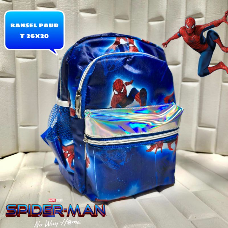 TAS RANSEL SEKOLAH PAUD ANAK PEREMPUAN DAN ANAK LAKI - LAKI  GAMBAR UNICORN AJAIB, SPIDER LABA LABA BAHAN KAIN TAHAN AIR