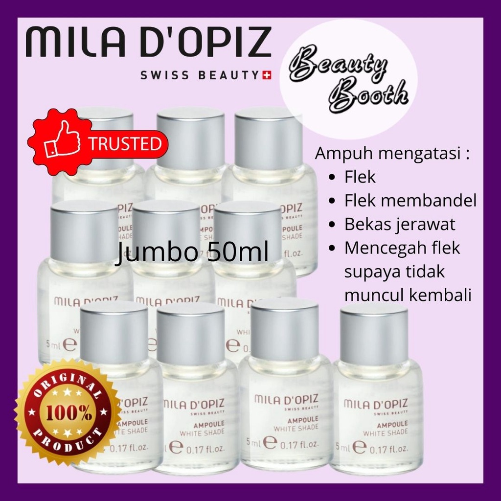 MILADOPIZ White shade 50ml (JUMBO) MILA D’OPIZ ampuh untuk mengatasi Flek, Flek membandel, mencegah tidak muncul kembali, bekas jerawat