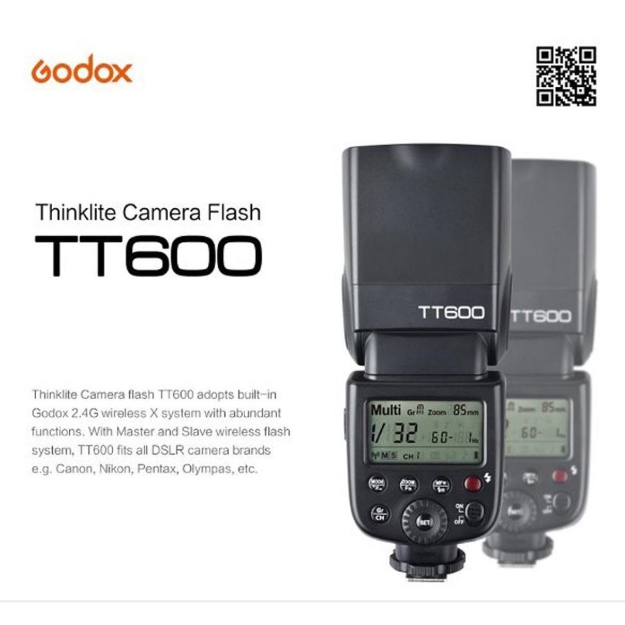 Flash Godox TT 600 For Canon-Nikon-Fujifilm-Olympus